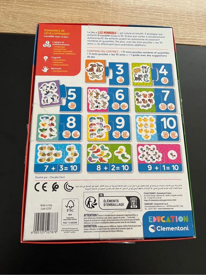 Jeu de société puzzle les nombres - photo numéro 2