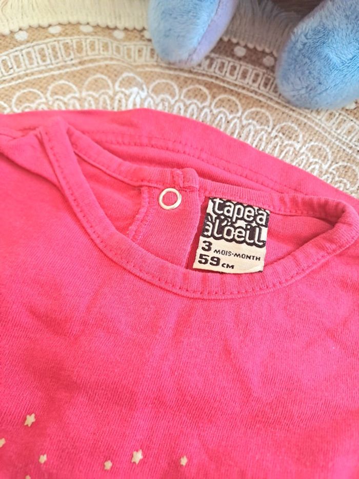 Haut manche longue, taille 3 mois, marque tape à l'œil - photo numéro 2