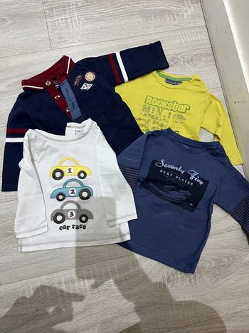 Lot tee shirt ML 12 mois