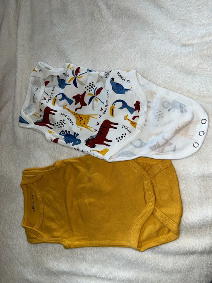 Lot de 2 bodys marcel 3 mois