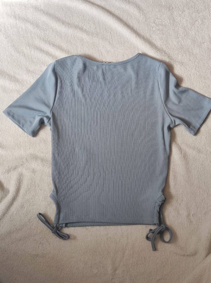Tee shirt top court bleu S / 36 - photo numéro 6