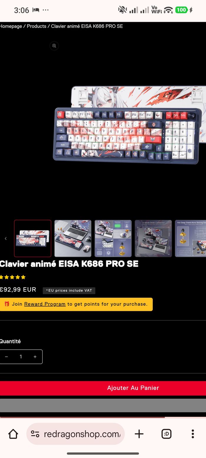 Négociable Clavier redragon eisa rgb - photo numéro 3