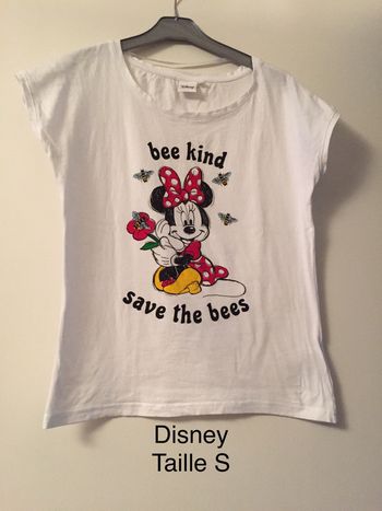 T-shirt blanc « bee Kind Save the bees » Disney Minnie Taille S