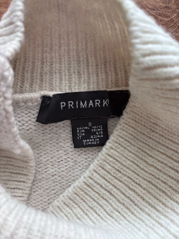 Pull rayé beige et noir Primark taille S