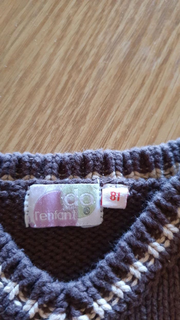 pull l enfant do 18 mois marron - photo numéro 2