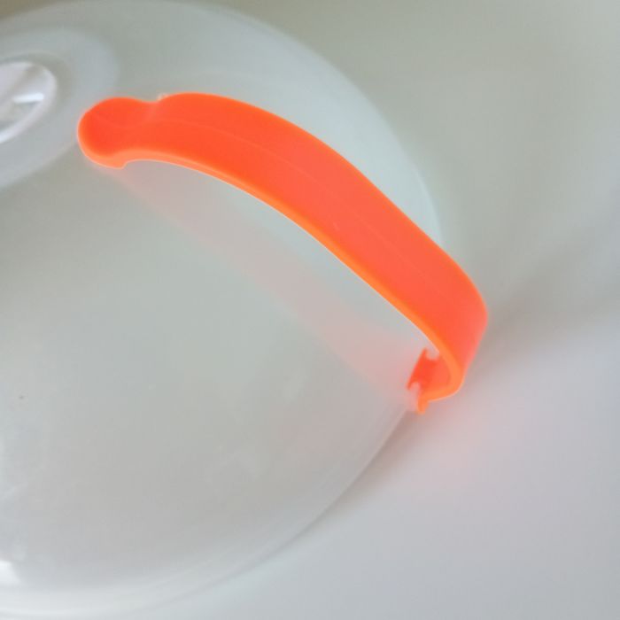 Faby27800 Cloche transparente avec poignée orange - pour micro-onde - photo numéro 3
