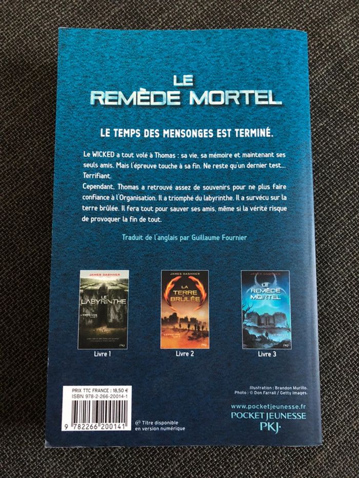 Le remède mortel deJales Dashner tome 3 l’épreuve - photo numéro 2