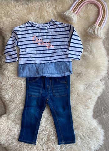 Jeans et t-shirt marinière