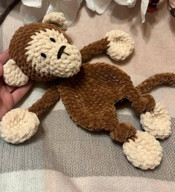 🐵 Doudou Singe au crochet – Fait main avec amour 🧶🤎