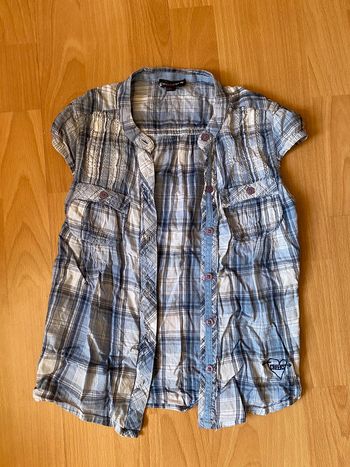 Belle chemise MC à carreaux Creeks T. 8 ans fille TBE
