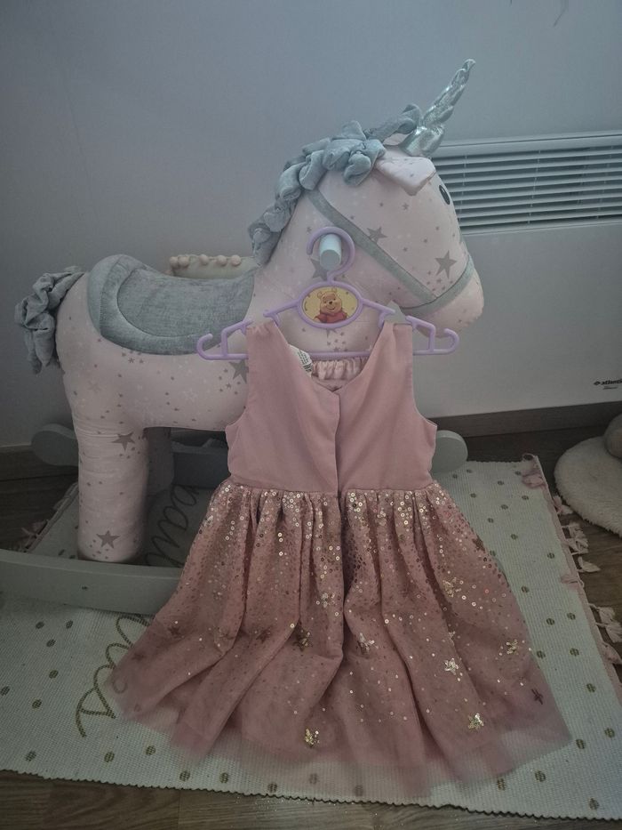 Robe motifs étoiles pailletées 92cm - photo numéro 2