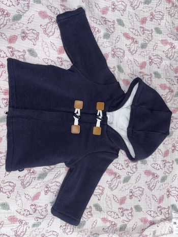 🧥 Manteau bébé à capuche – bleu marine