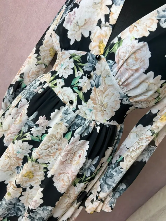Robe femme robe automne femme robe fleurie femme robe été femme taille 38 taille 40 - photo numéro 5