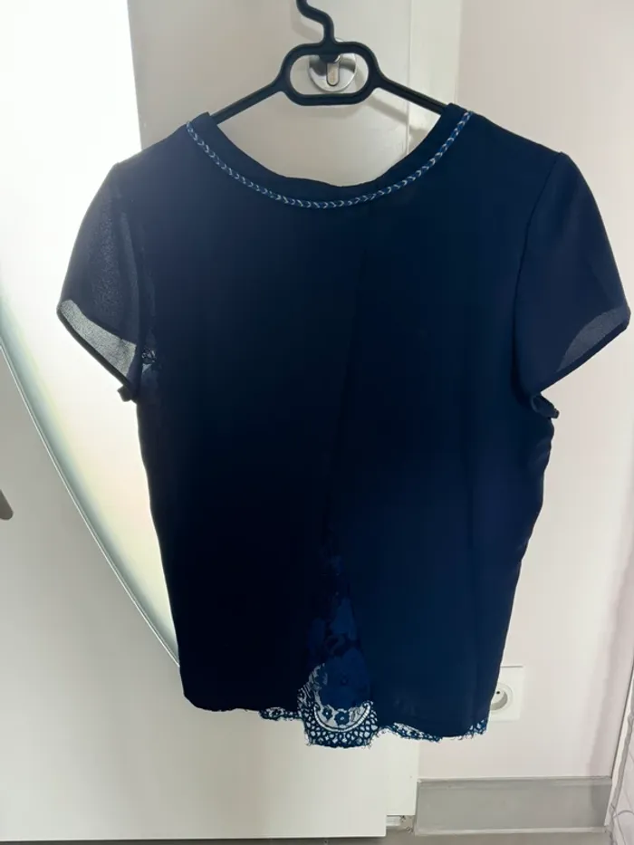 Chemisier It Hippie bleu dentelle - photo numéro 2