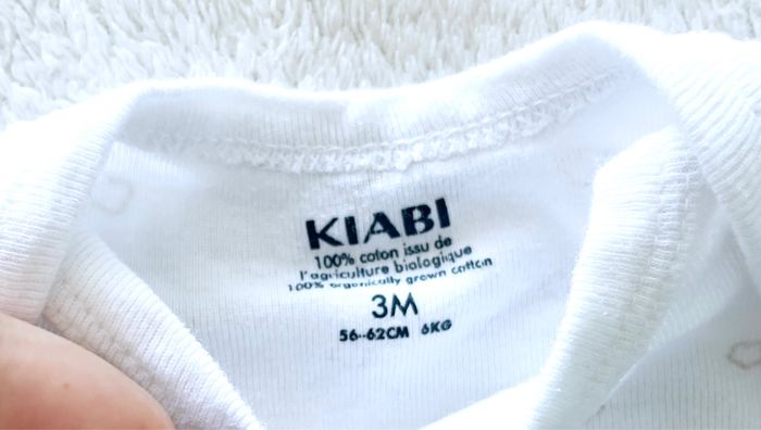 lot de 3 body blanc manches courtes « Kiabi » T3 mois - photo numéro 4