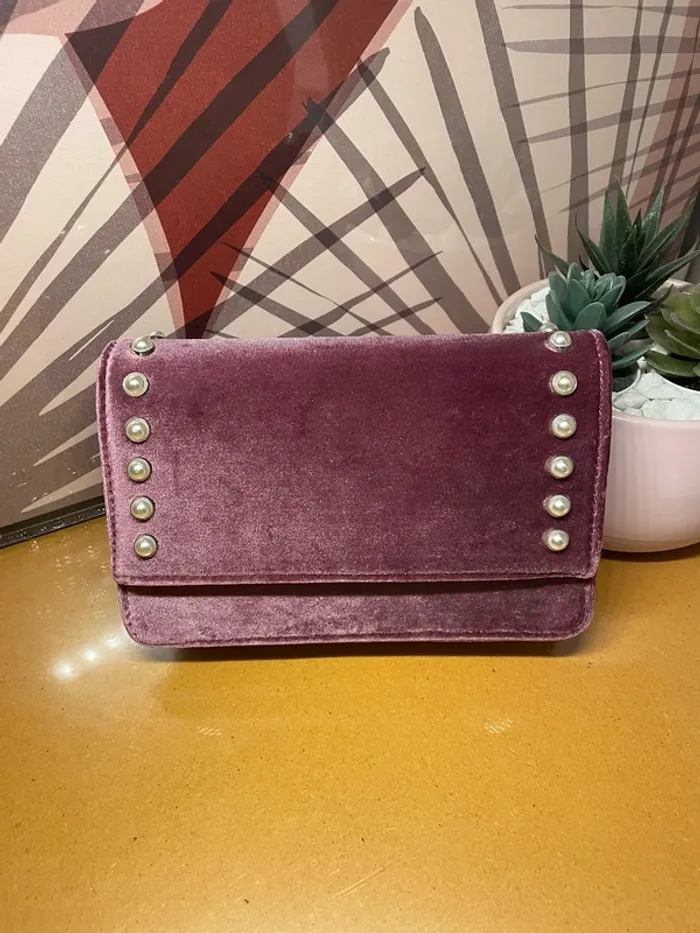 Petit sac velours violet