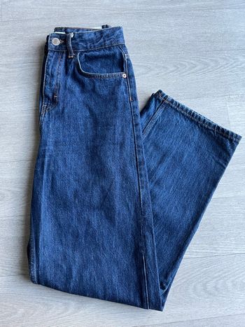 Jean large taille haute bleu foncé Pull&Bear T34