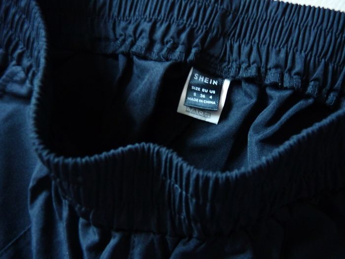 Pantalon large femme S 36 shein souple noir neuf taille élastiquée - photo numéro 2