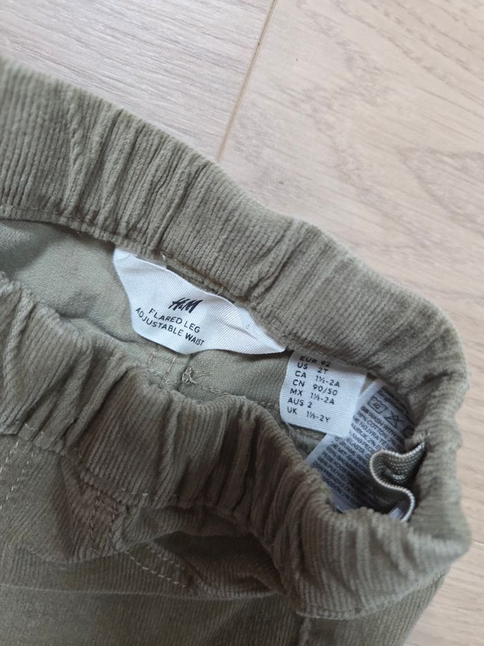 Pantalon velours kaki fille - photo numéro 2