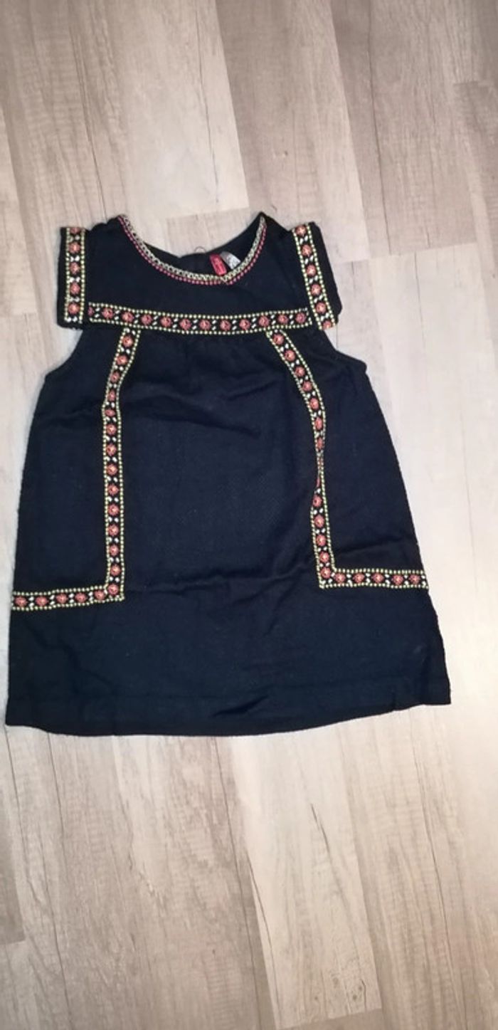Robe orchestra bleue marine & broderies 18 mois