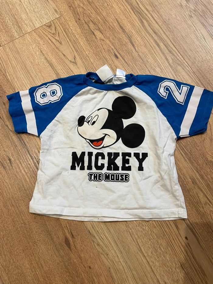 Tee shirt Mickey style américain 9-12 mois