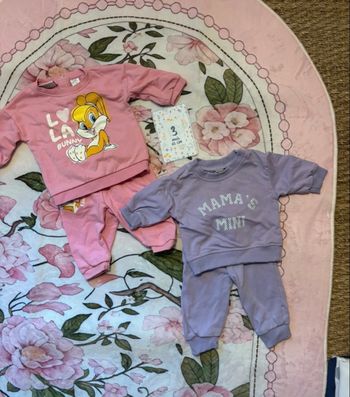 Lot ensembles 3 mois – Lola Bunny + Mama’s mini – état neuf