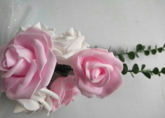Bouquet rose eucalyptus - photo numéro 2
