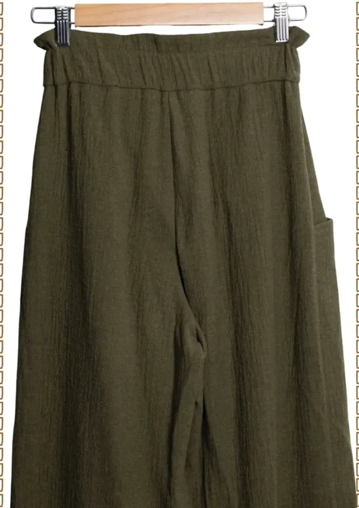 Pantalon vert foncée Momonì Taille 34 - photo numéro 8