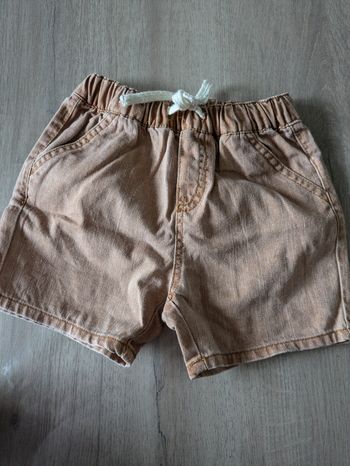 Short effet jean marron