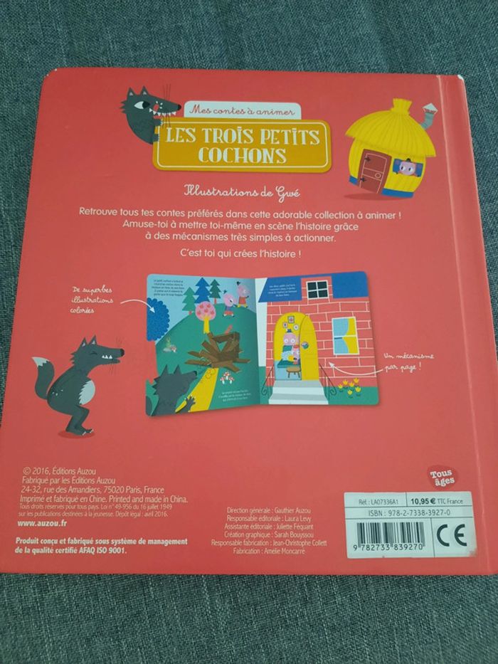 Livre mes contes à animer les 3 petits cochons - photo numéro 2