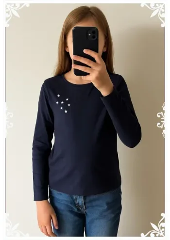 T-shirt bleu marine enfant fille taille 10 ans du pareil au même