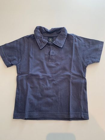 Polo coton bleu marine garçon 4 ans