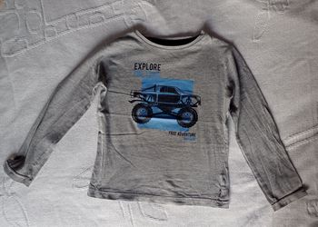 Tee-shirt manches longues gris garçon 5 ans Okaïdi