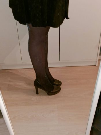 Collant pailleté transparent