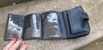 Portefeuille simili cuir bleu