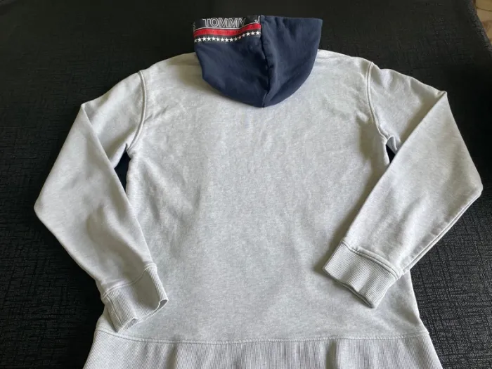 Tommy Jeans Sweat à Capuche Gris Taille XS (convient S) Très bon état - photo numéro 3
