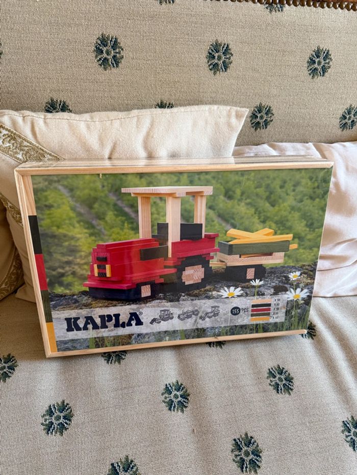 Jeu de construction Kapla Coffret tracteur 155 planchettes bois collector