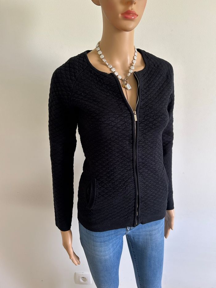 Veste noire avec fermeture Morgan taille S bon état (taille petit) - photo numéro 2