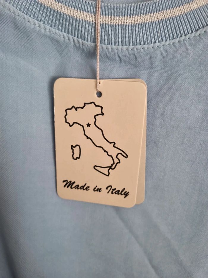 T shirt neuf manches longues viscose/ soie - photo numéro 5