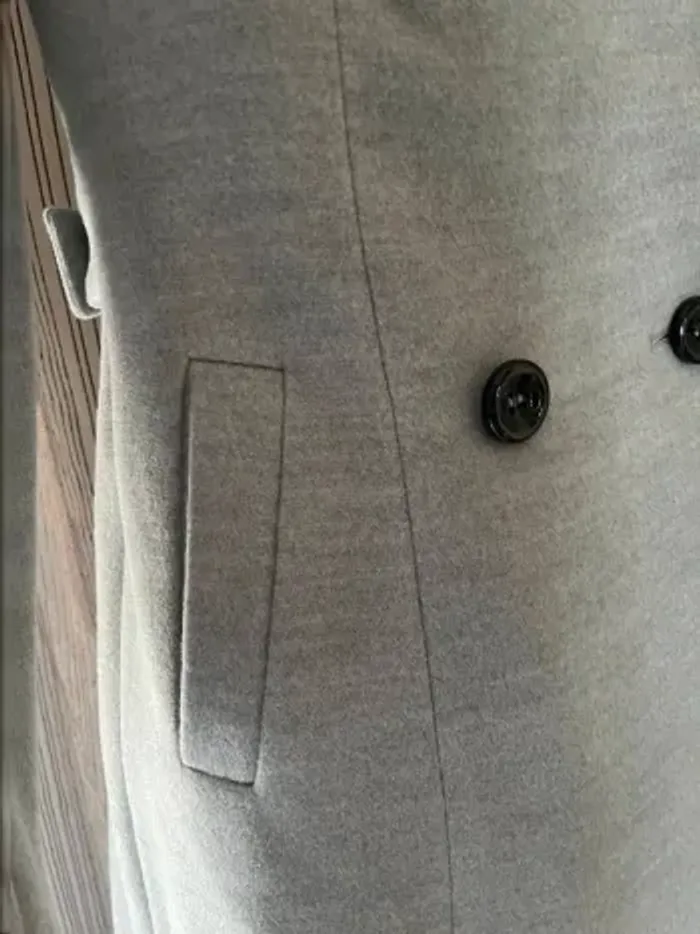 Manteau long femme gris Taille L - 40 - photo numéro 5