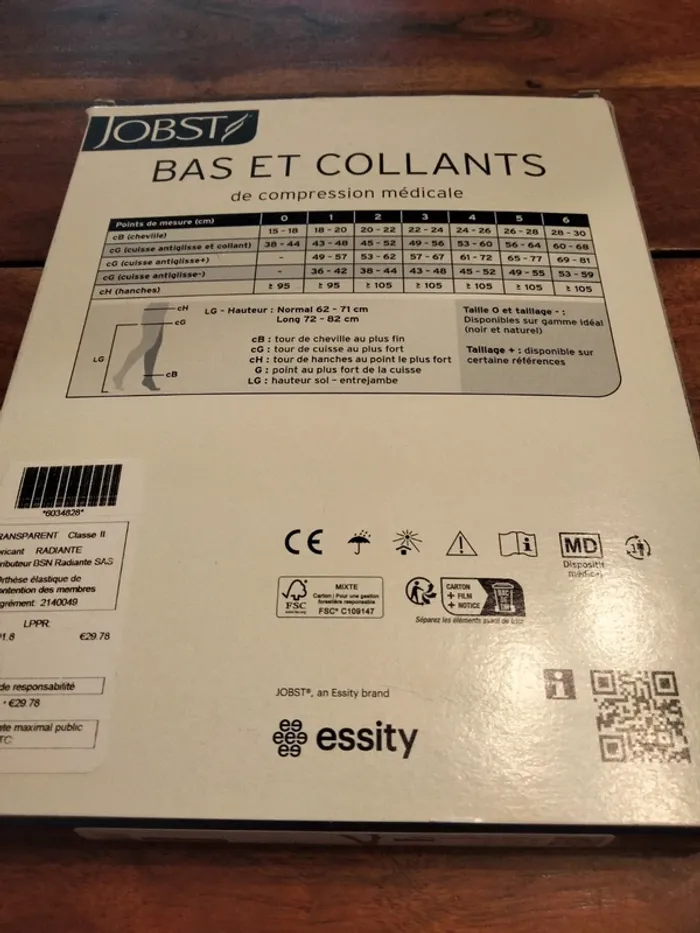 Bas cuisse antiglisse classe 2 3N noir jobst - photo numéro 2