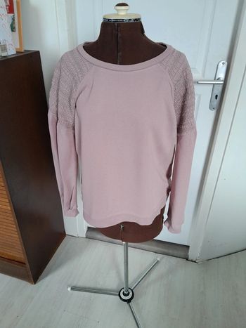 Sweat manche bouffante avec smoks Cable &gauge
