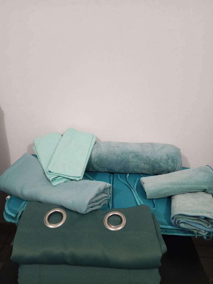 Lot de décoration salon vert d'eau turquoise - photo numéro 1