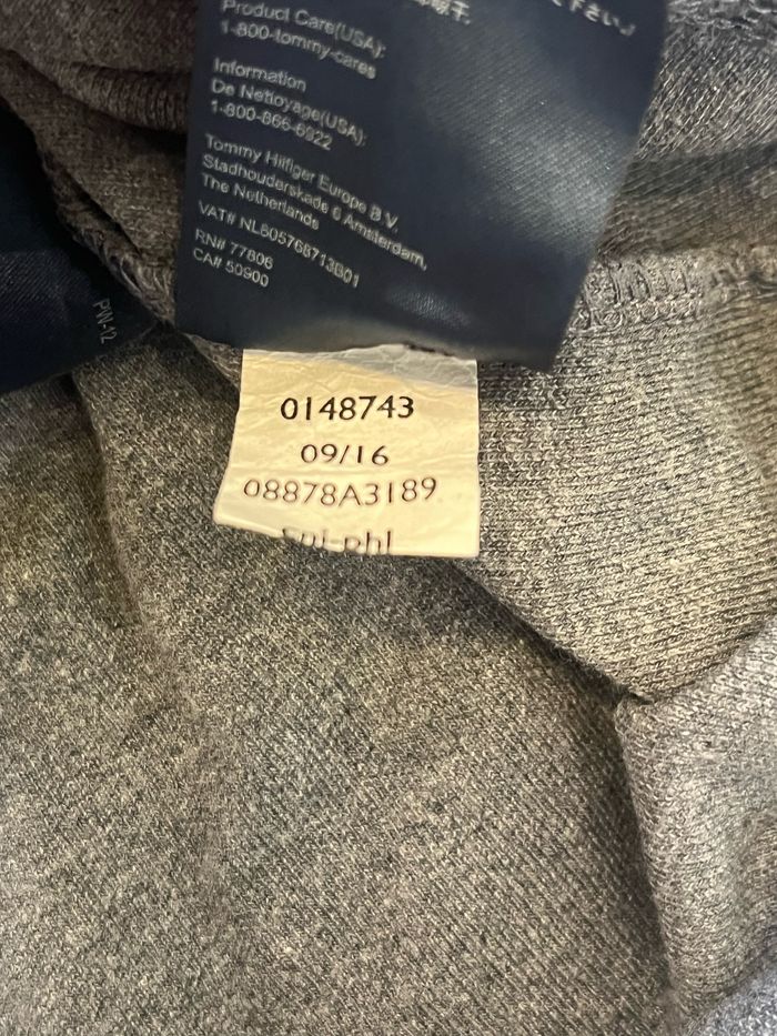 Polo manches courtes gris à pois tommy hilfiger taille S - photo numéro 6