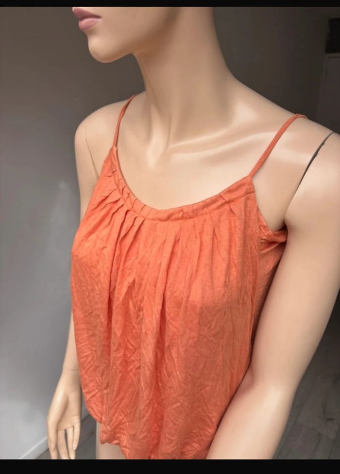 Haut fluide MAJE orange – taille M - photo numéro 5