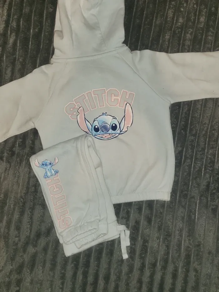 Ensemble stitch jogging bleu ciel