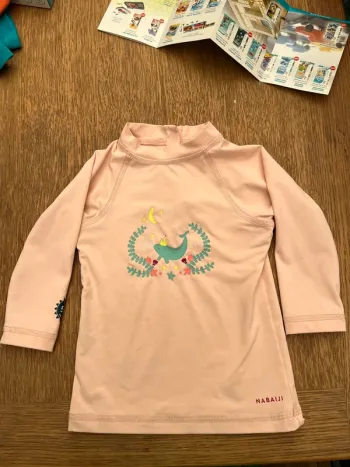 T-shirt anti UV décathlon rose