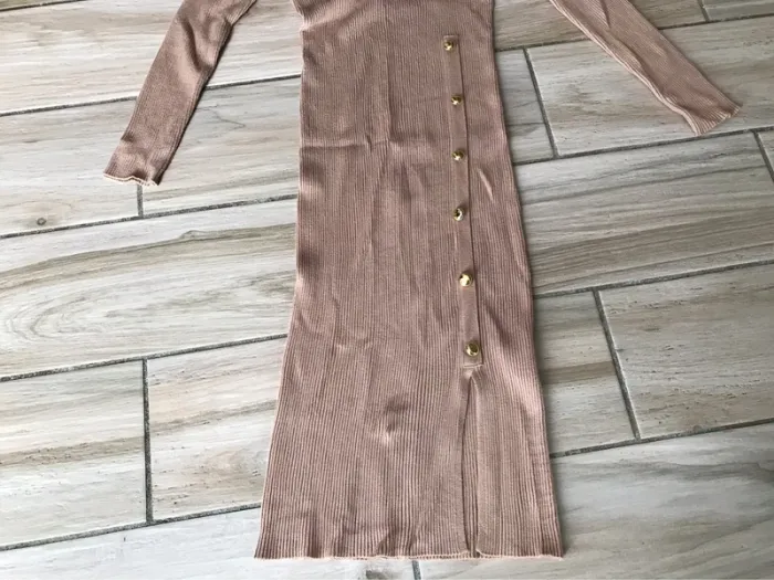 Robe longue beige primark S - photo numéro 2