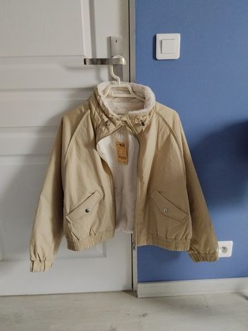 Blouson court fourre femme 