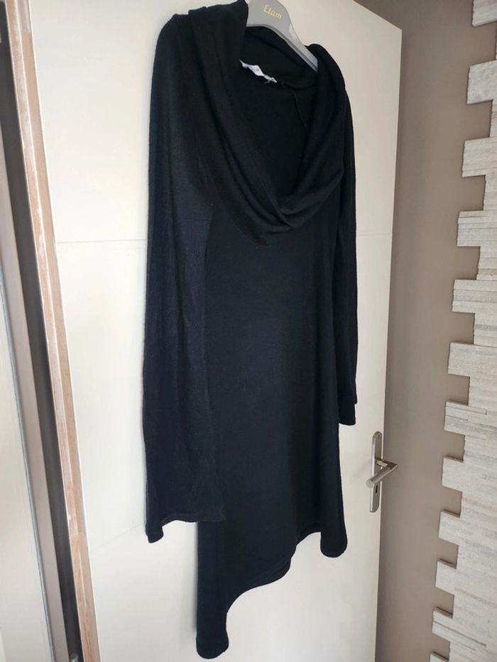 Robe pull noire col bénitier Cache Cache